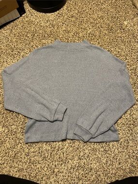 Light Blue Cozy Knit Pullover Sweater